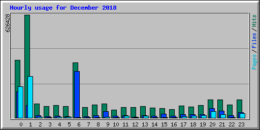 Hourly usage for December 2018