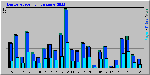 Hourly usage for January 2022