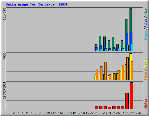 Daily usage for September 2024
