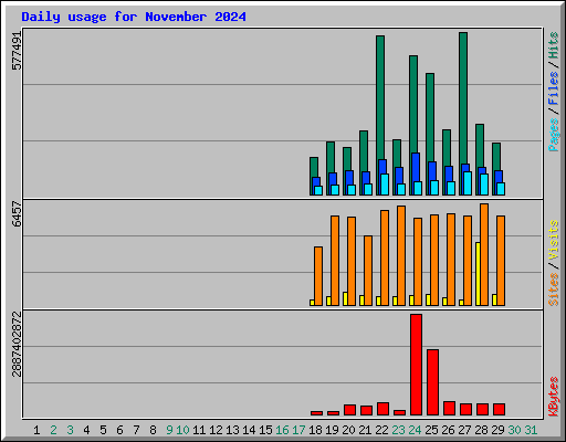 Daily usage for November 2024