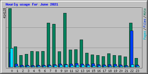 Hourly usage for June 2021