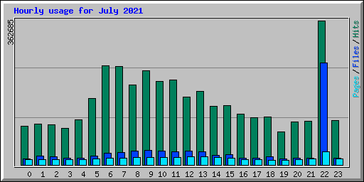 Hourly usage for July 2021