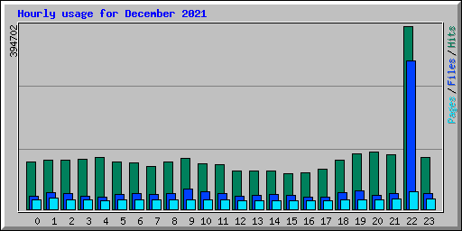 Hourly usage for December 2021