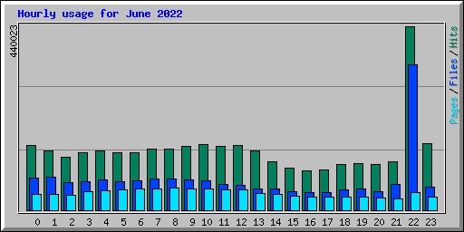 Hourly usage for June 2022