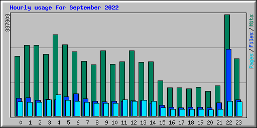 Hourly usage for September 2022
