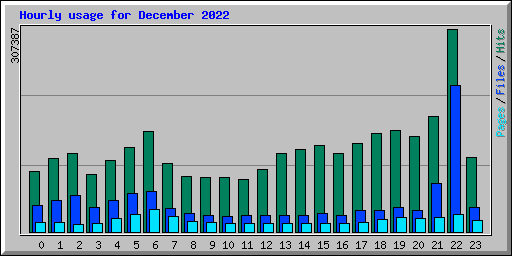 Hourly usage for December 2022