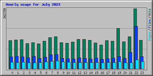 Hourly usage for July 2023