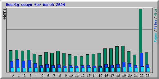 Hourly usage for March 2024