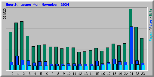 Hourly usage for November 2024