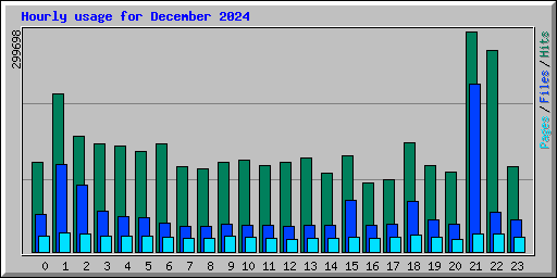 Hourly usage for December 2024