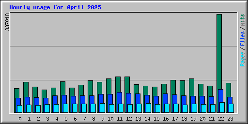 Hourly usage for April 2025