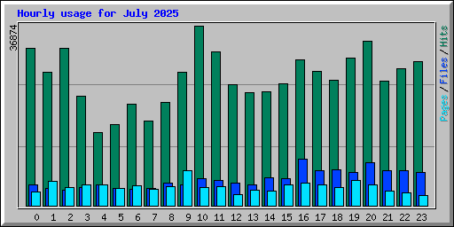 Hourly usage for July 2025