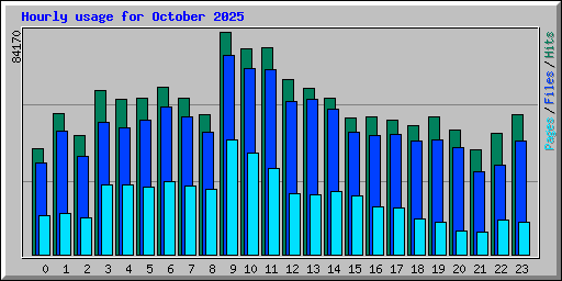 Hourly usage for October 2025