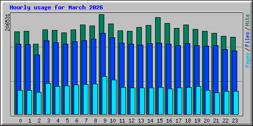 Hourly usage for March 2026