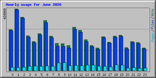 Hourly usage for June 2026